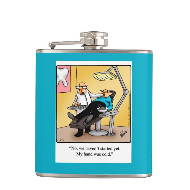 Funny Dentist Spaß Flask Geschenk Flachmann (Vorderseite)