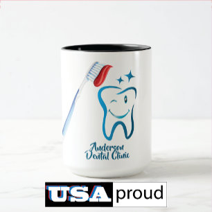Funny Dentist Toothbrush Tasse 🦷 Stilblau
