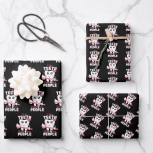 Funny Dentist - Wie Zähne besser als Menschen Geschenkpapier Set