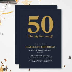 Funny der große fünf O-MG humorvolle Geburtstag Einladung
