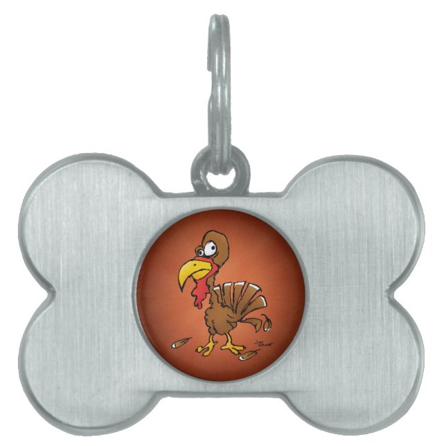 Funny Derp Turkey Pet Tag Tiermarke (Vorderseite)