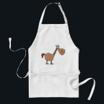 Funny Derpy Horse Silly Brown Stallion Schürze<br><div class="desc">Keep your clothes clean while showing off your sense of humor with this funny horse apron. This durable kitchen apron features a silly brown stallion cartoon that is perfect for summer barbecues, baking at home, or even grooming at the barn. A wonderful gift for horse lovers who enjoy cooking or...</div>
