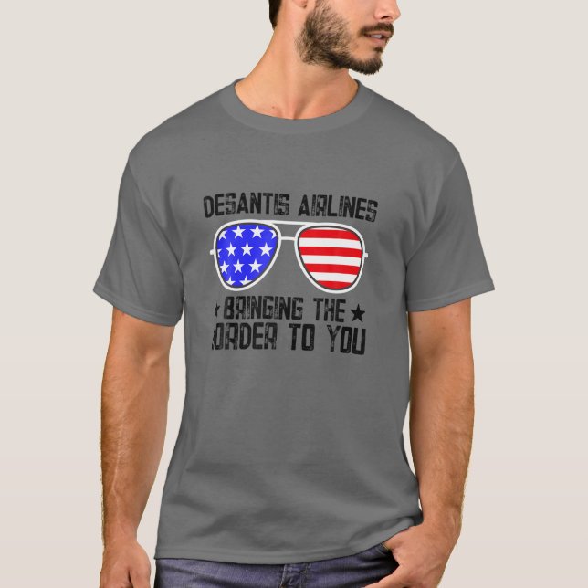 Funny Desantis Airlines 2022 T-Shirt (Vorderseite)