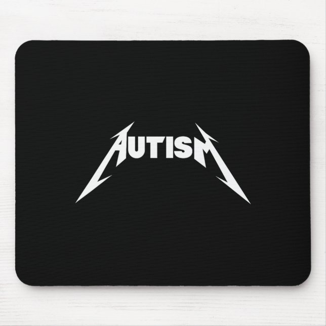 Funny Design Autism Skeleton Meme Metal Rock For M Mousepad (Vorne)