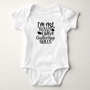 Funny Design Ich bin kein Bossy Ich habe Führungs Baby Strampler
