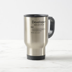 Funny Developers Geschenk Entwickler Definition Ge Reisebecher