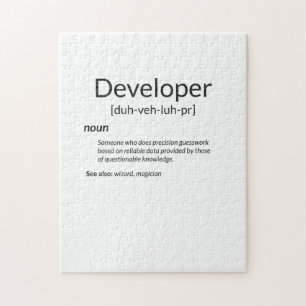 Funny Developers verschenken Entwickler-Definition