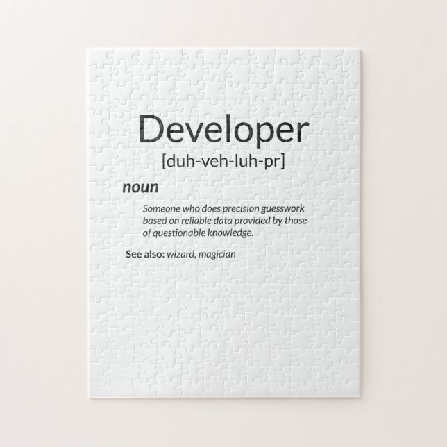 Funny Developers verschenken Entwickler-Definition (Vertikal)