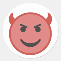 Funny Devil Emoji Red Smile