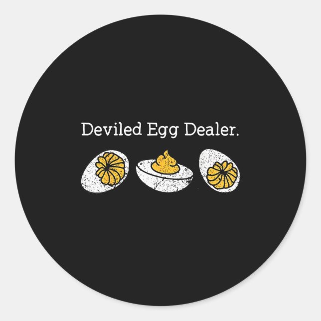 Funny Deviled Egg Er Thanksgiving  Runder Aufkleber (Vorderseite)
