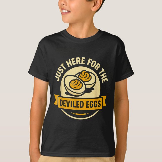 Funny Deviled Eggs Thanksgiving Food Humor  T-Shirt (Vorderseite)