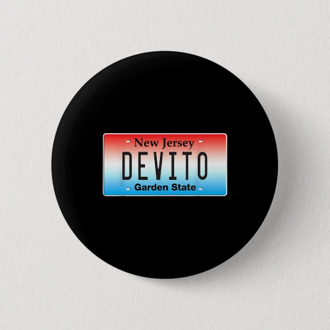 Funny Devito New Jersey Italian American Nj Cutlet Button (Vorderseite)