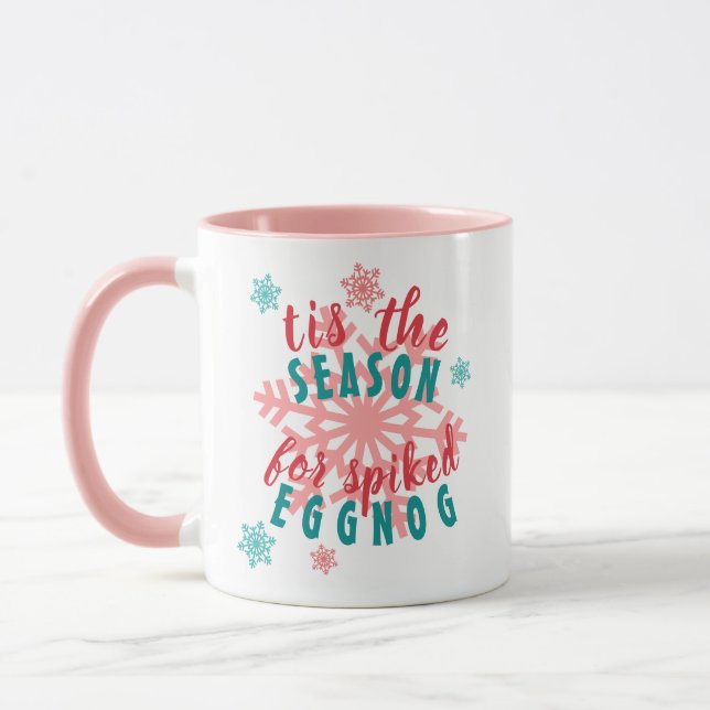 Funny Dezember Wintersaison Eggnog Quote Word Tasse (Links)