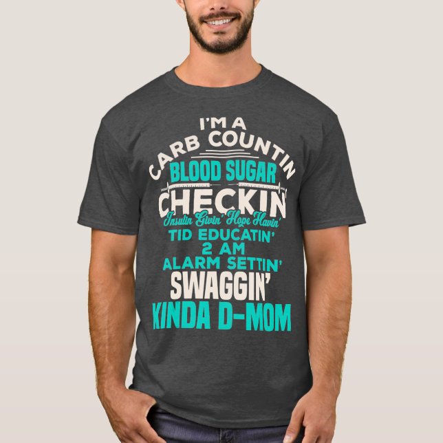 Funny Diabetic Typ 1 Diabetes Awareness Support T-Shirt (Vorderseite)
