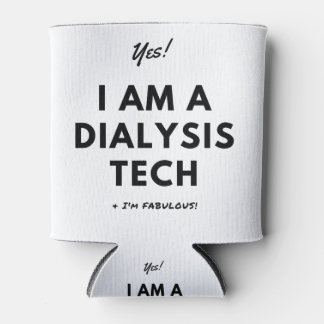 Funny Dialysis Tech Nurschwarz und Weiß Dosenkühler