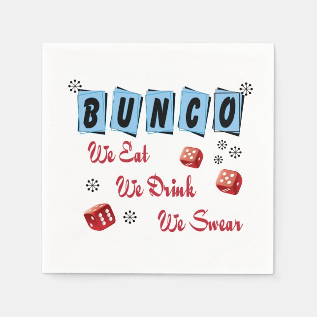 Funny Dice Bunco Serviette (Vorderseite)