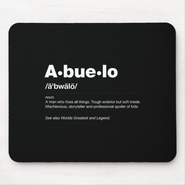 Funny Dictionary Definition Fathers Day Gift Grand Mousepad (Vorne)