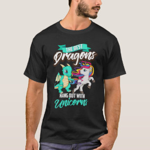 Funny die besten Dragons mit Unicorns Squash T-Shirt