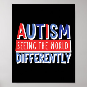 Funny die Welt gesehen Die andere Autismus-Kinder- Poster