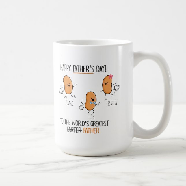  Funny Die weltbeste Farmer bis zu 3 Kinder  Kaffeetasse (Rechts)