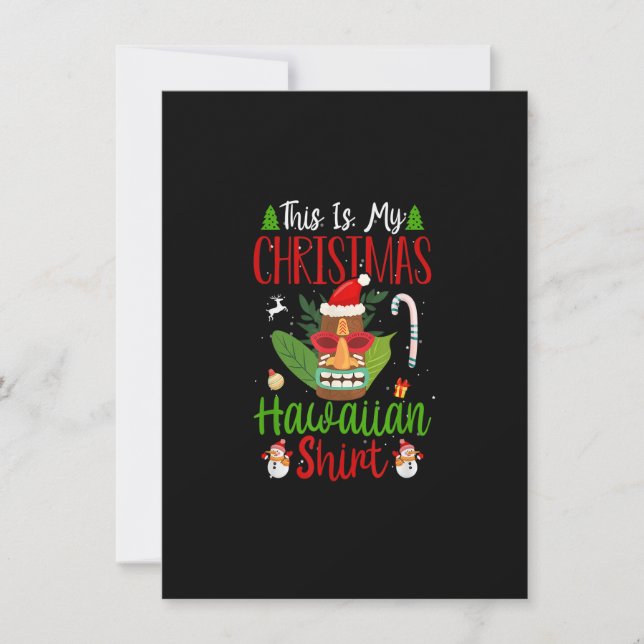 Funny Dies ist mein Weihnachts-Hawaii-Weihnachtsko Einladung (Vorderseite)