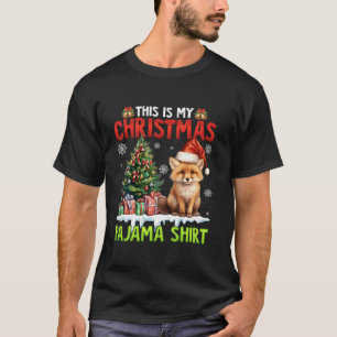 Funny Dies ist mein Weihnachts-Pajama-Shirt Fox Sa T-Shirt