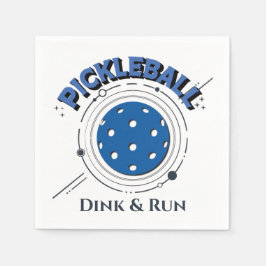 Funny Dink & Run Pickleball Serviette