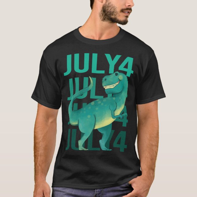 Funny Dinosaur - 4. Juli 04 T-Shirt (Vorderseite)