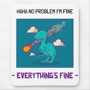 Funny Dinosaur Asteroid Alles ist schön Mousepad