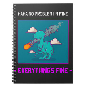 Funny Dinosaur Asteroid Alles ist schön Notizblock