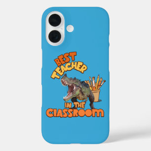 Funny Dinosaur Bester Lehrer im Klassenzimmer iPhone 16 Hülle