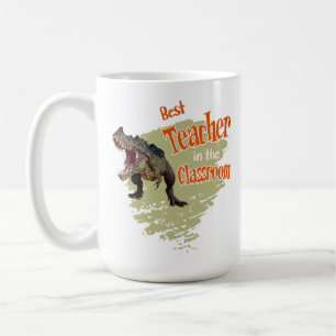 Funny Dinosaur Bester Lehrer im Klassenzimmer Kaffeetasse