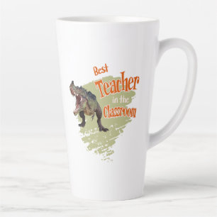 Funny Dinosaur Bester Lehrer im Klassenzimmer Milchtasse