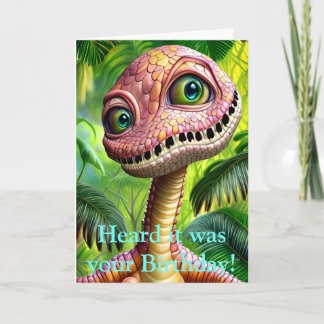 Funny Dinosaur Birthday Card bestellbar Karte