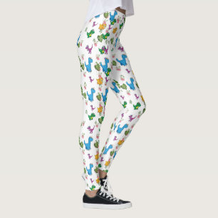 Funny Dinosaur Blätter Leggings