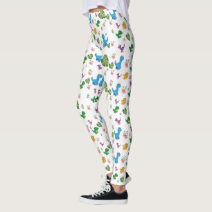 Funny Dinosaur Blätter Leggings