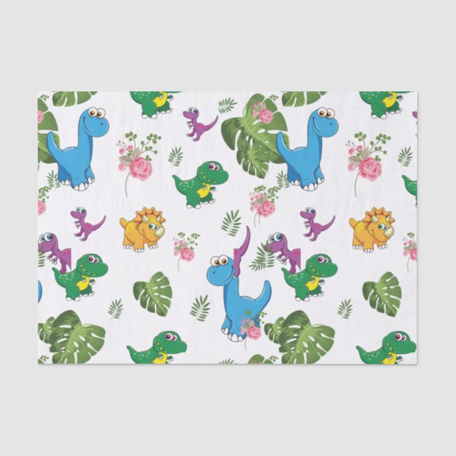 Funny Dinosaur, Blätter Seidenpapier (Vorderseite)