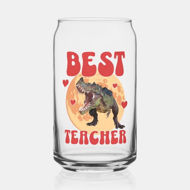 Funny Dinosaur Dino Bester Lehrer Dosenglas (Vorderseite)