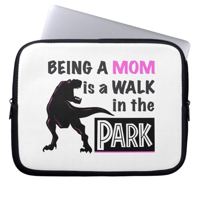 Funny Dinosaur Eine Mama ist ein Spaziergang im Pa Laptopschutzhülle (Vorderseite)