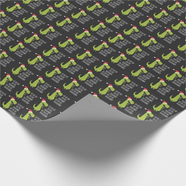 Funny Dinosaur Fa Ra Ra Rawr Rawr Christmas T Rex Geschenkpapier (Ecke)