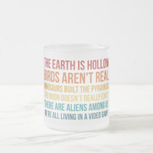 Funny Dinosaur Flat Earth Alien Verschwörungstheo Mattglastasse
