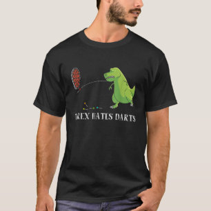 Funny Dinosaur Geschenk Cool T rex Hates Darts Spo T-Shirt