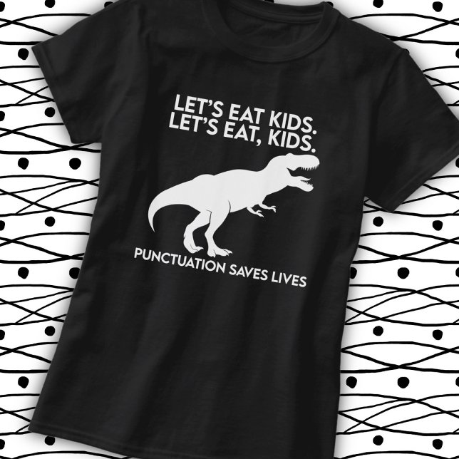 Funny Dinosaur Grammar Lesson T-Shirt (Von Creator hochgeladen)