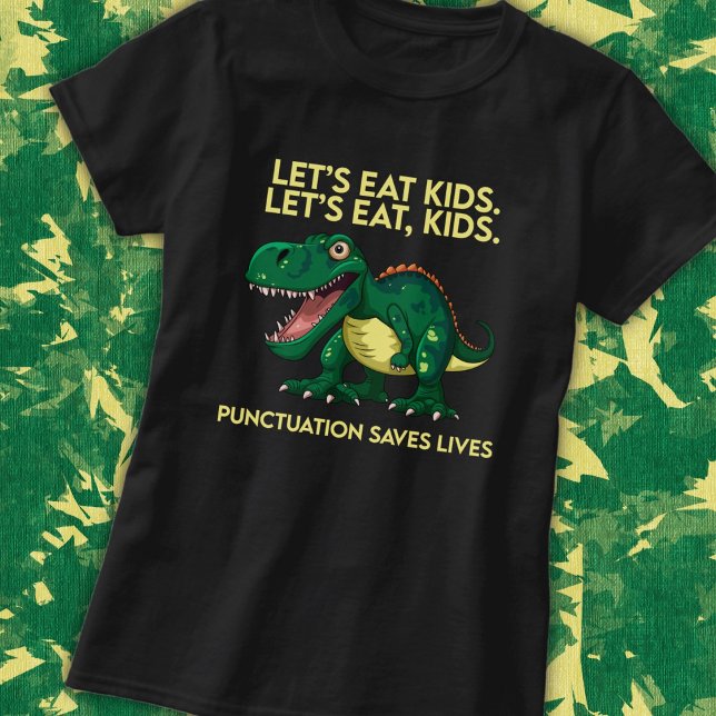 Funny Dinosaur Grammar Lesson T-Shirt (Von Creator hochgeladen)