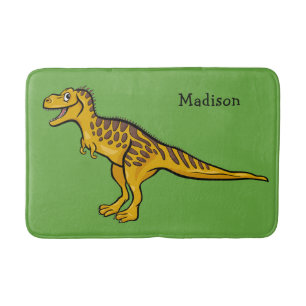 Funny Dinosaur individuelle Name- und Farbbadmatte Badematte