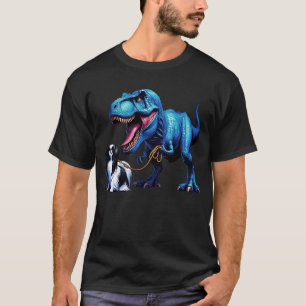 Funny Dinosaur Japanischer Chin Walking Dog Lover T-Shirt
