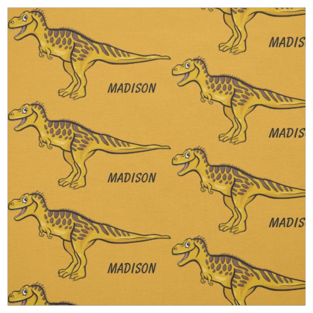 Funny Dinosaur nom et tissu de couleur personnalis (Échantillon)