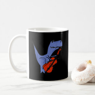 Funny Dinosaur Playing Cello Kaffeetasse
