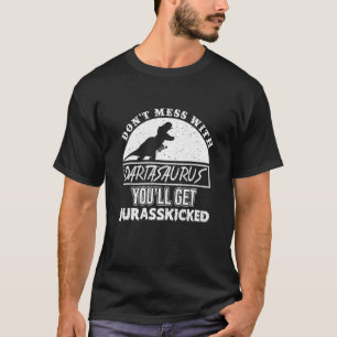 Funny Dinosaur Playing Darts Dino T Rex Dart Playe T-Shirt