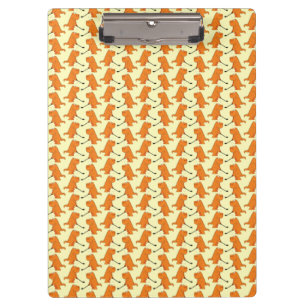 Funny Dinosaur Playing Golf Orange T Rex Golfspiel Klemmbrett